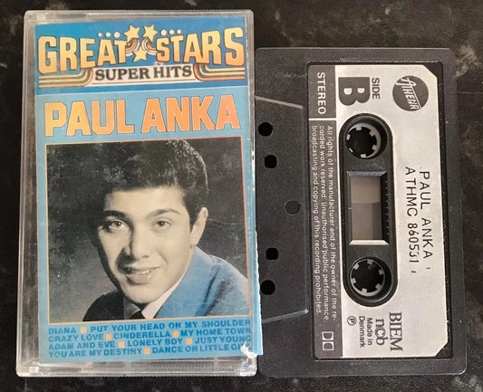 Paul Anka Album, Great stars, Super Hits, ATHENA, ATHMC 860531 Magretro