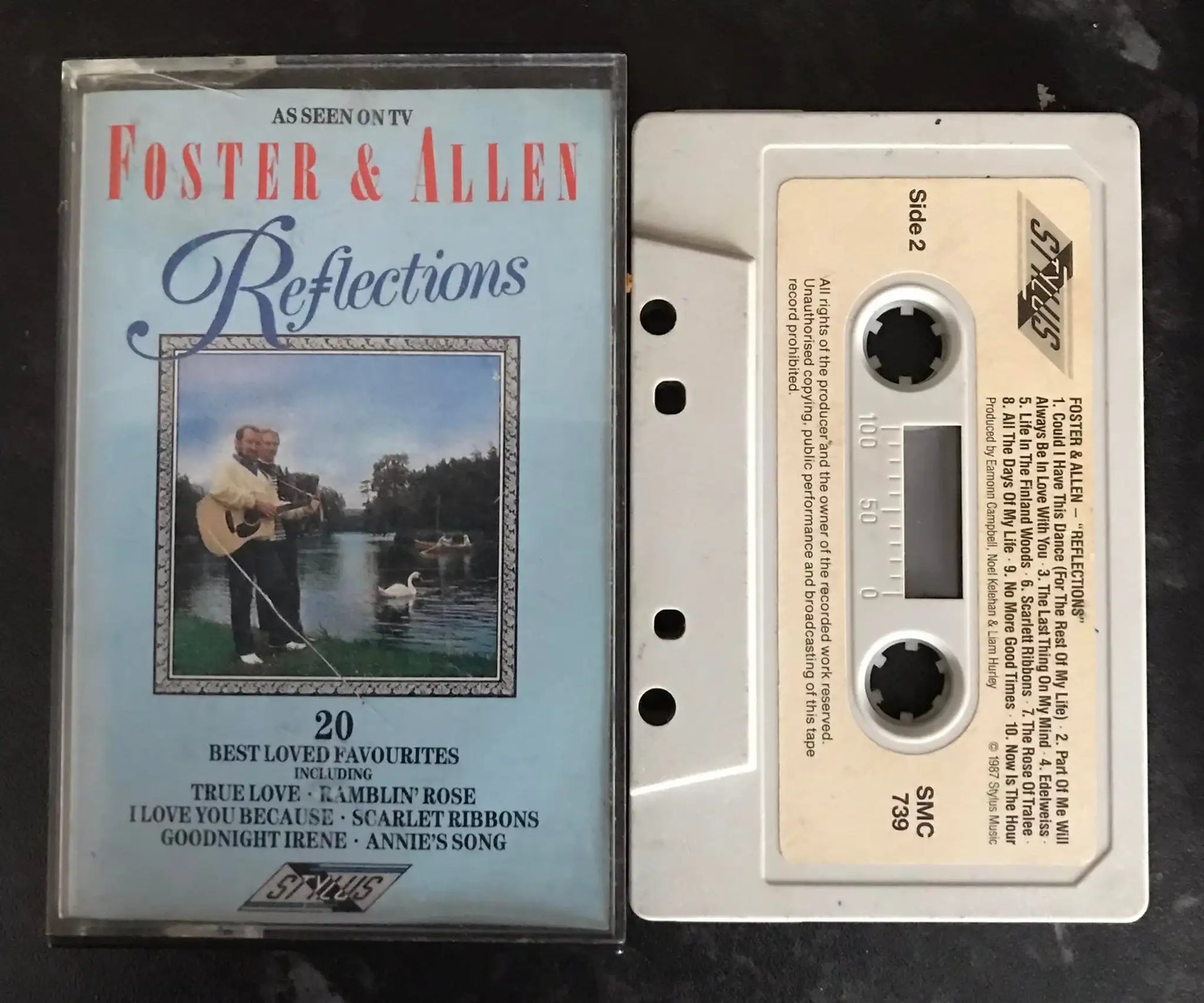 Foster & Allen, Reflections Album, Stylus Music, SMC 739, Vintage Cassette Magretro