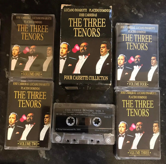 The Three Tenors, Volumes 1 to 4, Tring Int, MC VAR 125/6/7/8, Vintage Cassette Magretro