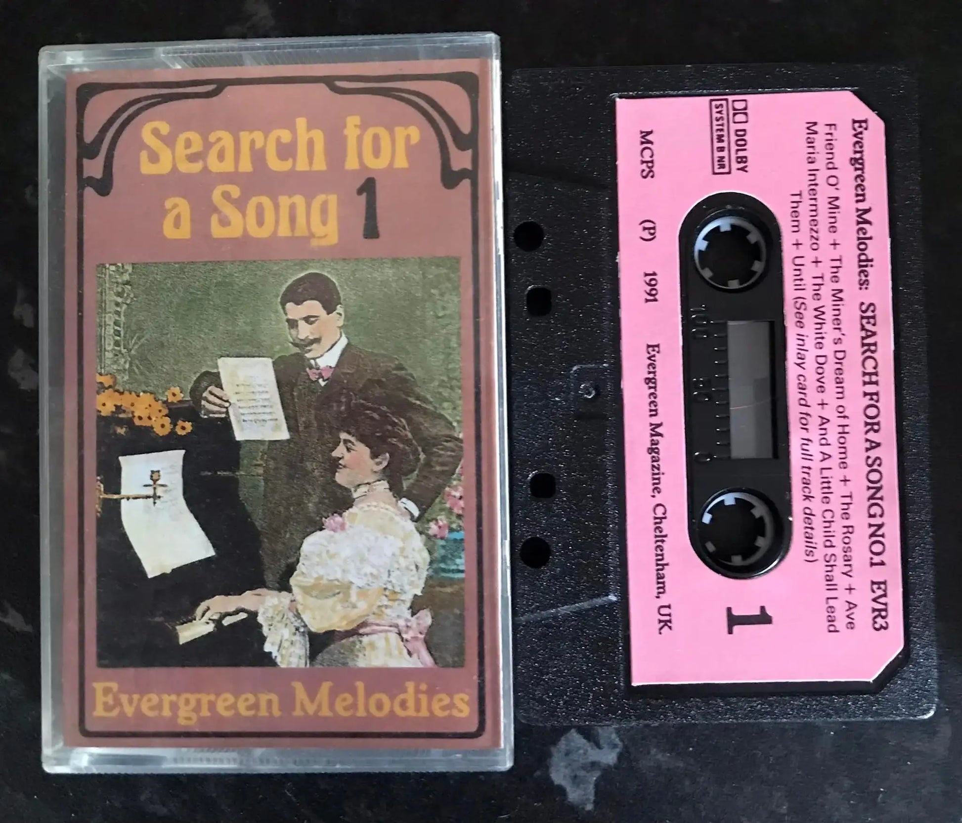 Search For A Song 1 Album, Evergreen Melodies, EVR3, Vintage Cassette Magretro