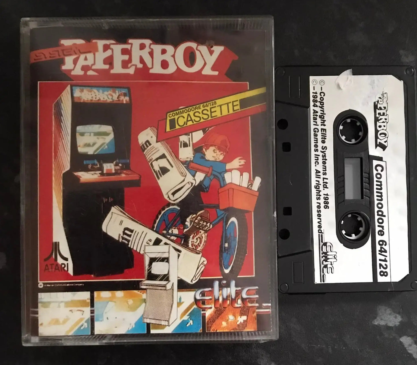 Paperboy game, C64, Released by Elite Software, WORKING Magretro