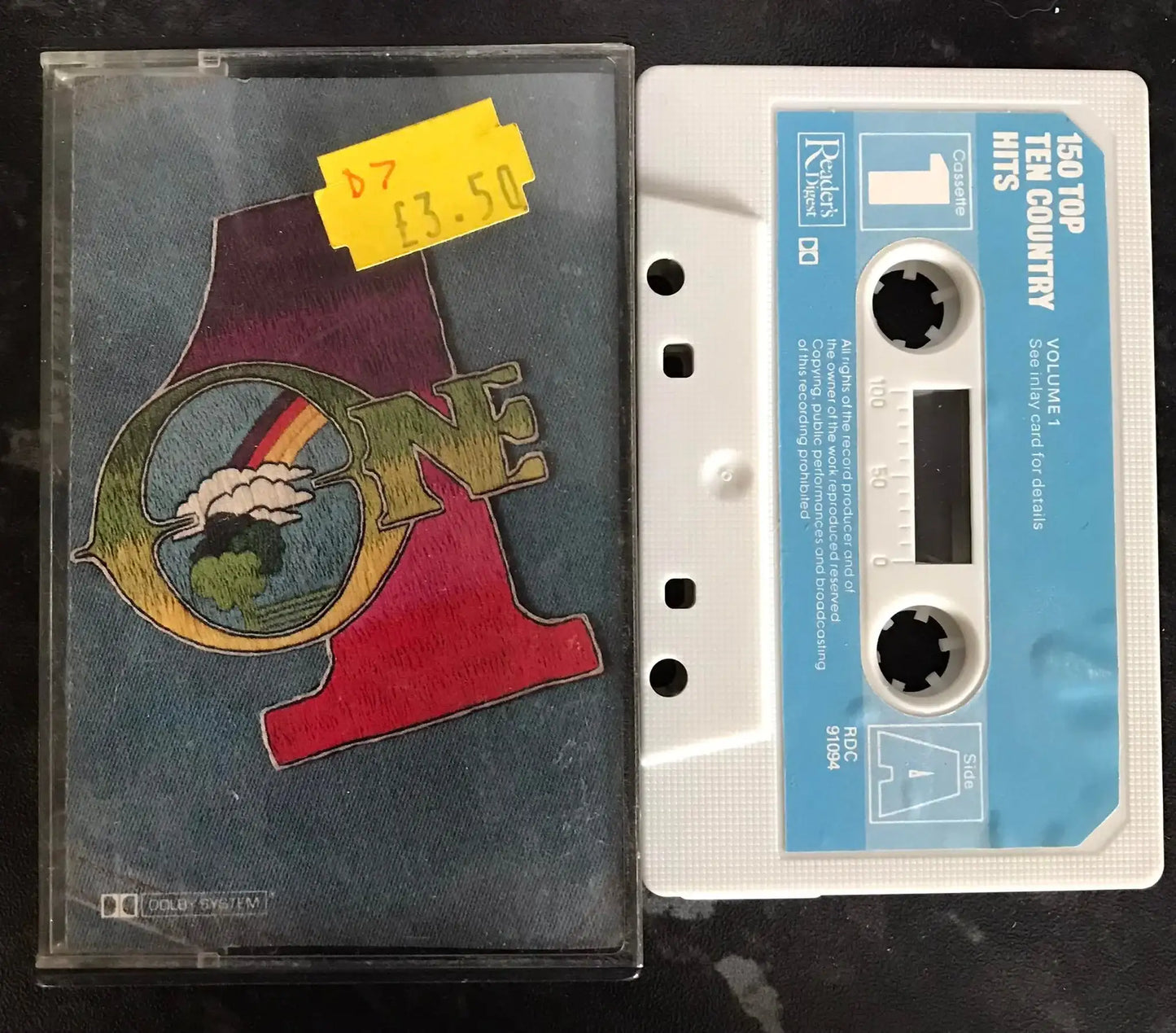 150 Top Ten Country Hits Album, Cassette 1, RDC 91094, Vintage Cassette Magretro