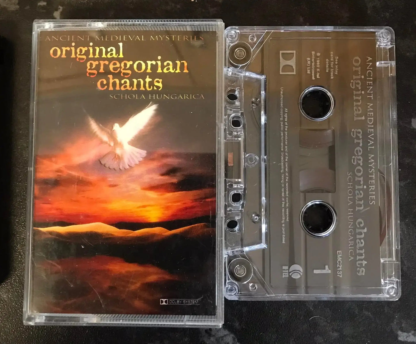Original Gregorian Chants Album, Schola Hungarica, emc2137, Vintage Cassette Magretro