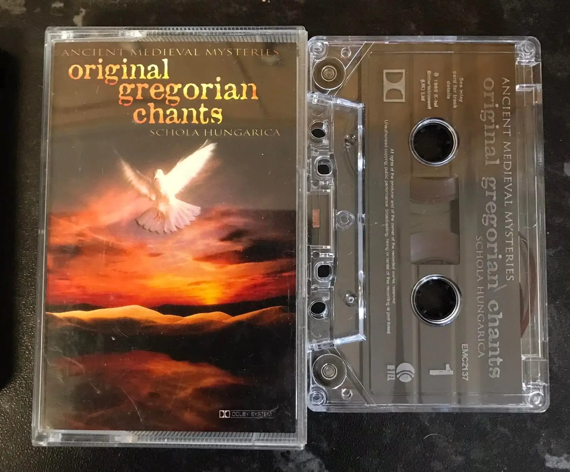 Original Gregorian Chants Album, Schola Hungarica, emc2137, Vintage Cassette Magretro