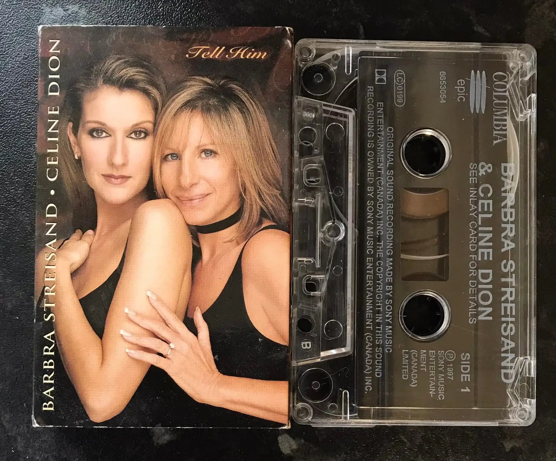 Tell Him Single, Barbra Streisand, Celine Dion, Columbia. 665305 4 Magretro