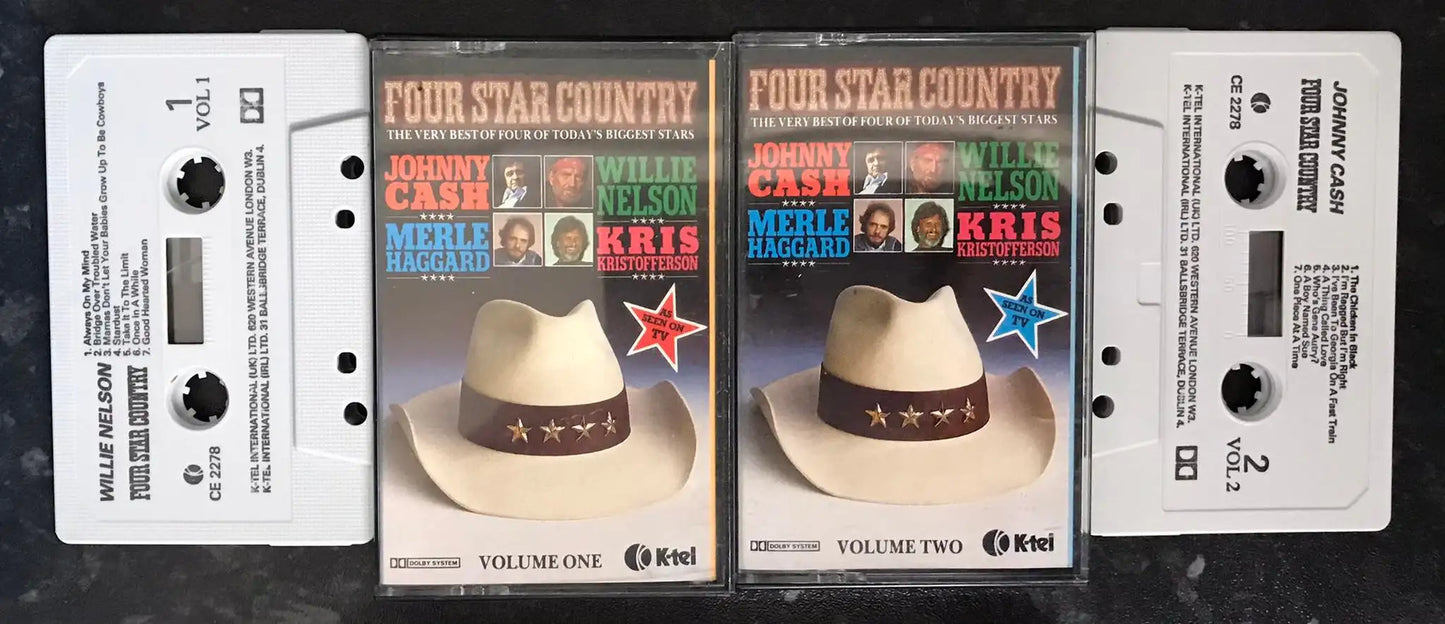 Four Star Country double album, K-Tel, CE 2278, Vintage Cassette Magretro
