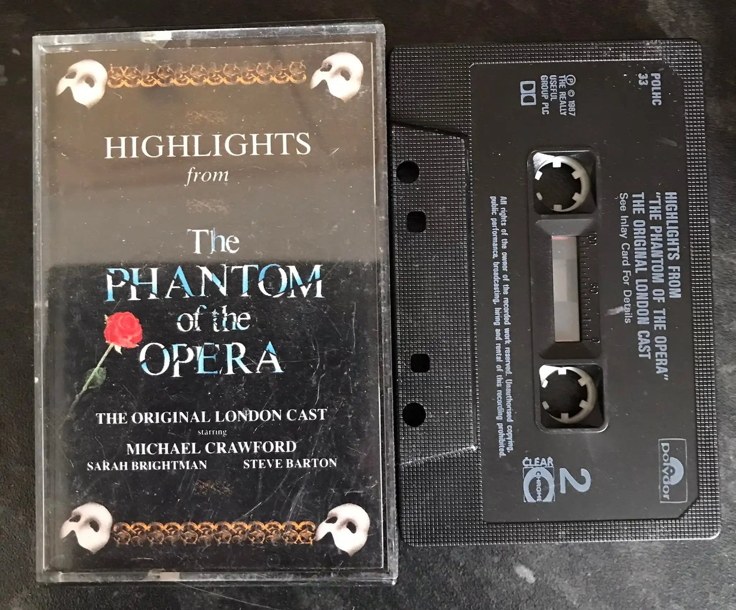 Highlights From The Phantom Of The Opera, Polydor, POLHC 33, Vintage Cassette Magretro