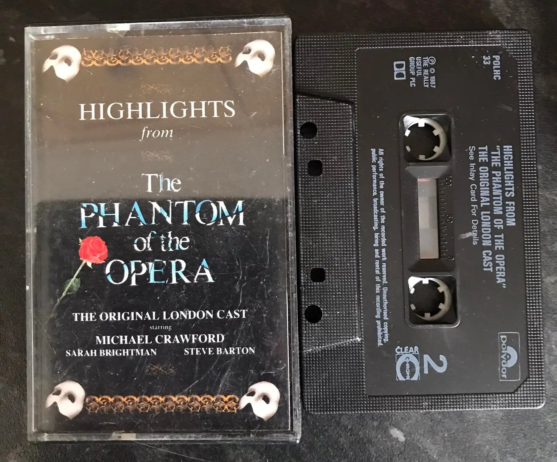 Highlights From The Phantom Of The Opera, Polydor, POLHC 33, Vintage Cassette Magretro