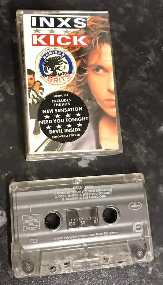 INXS, Kick Album, Mercury Records, MERHC 114, Vintage Cassette Magretro