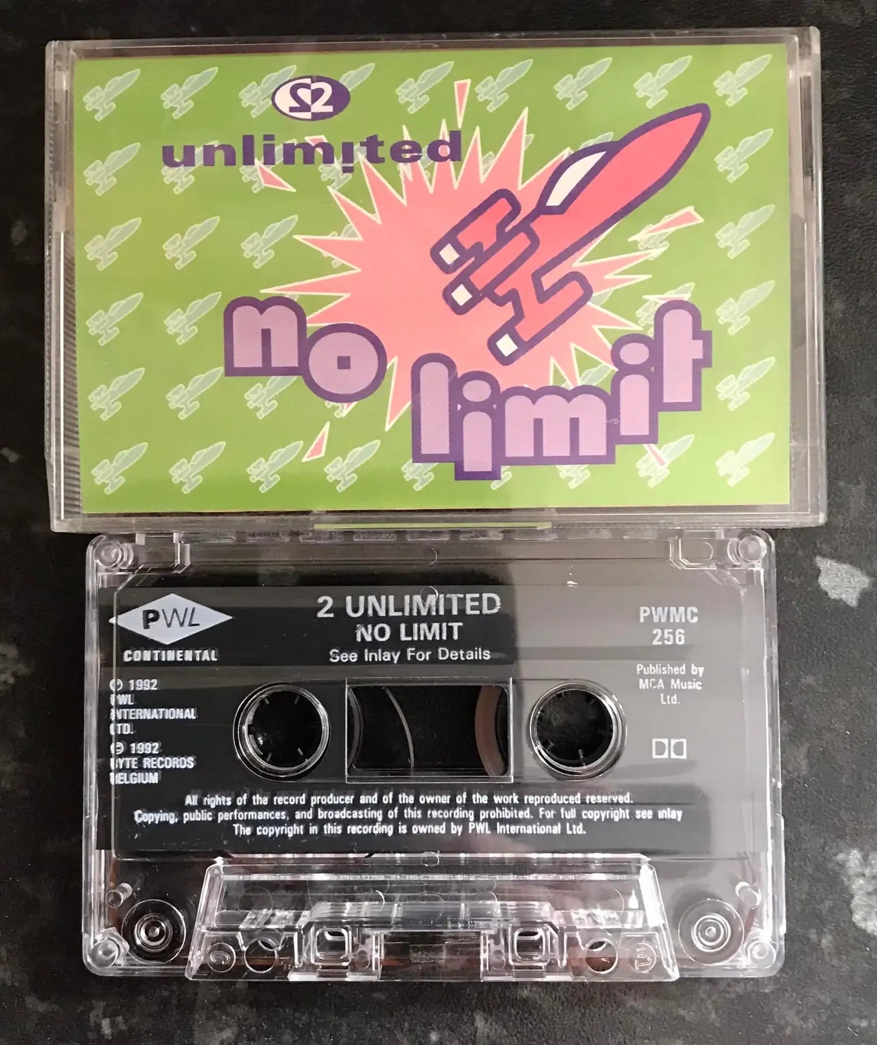 2 Unlimited, No Limit, cassette single, PWL Continental, PWMC 256 Magretro
