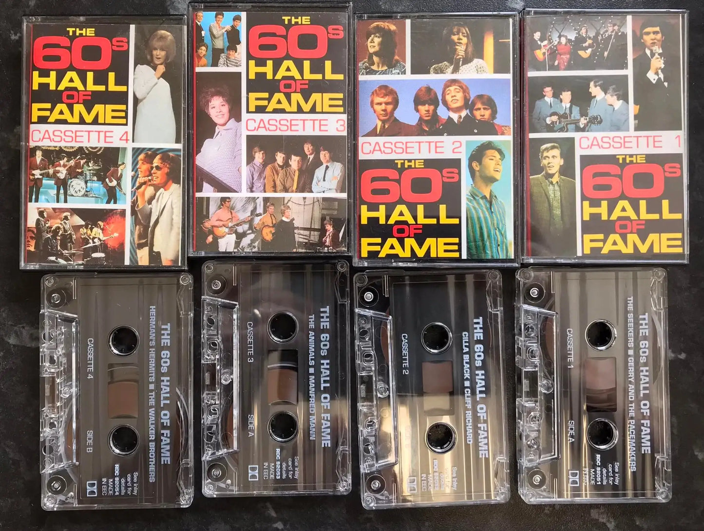 The 60's Hall Of Fame, 4 Tape Set, Reader's Digest, RDC 92051, Vintage Cassette Magretro