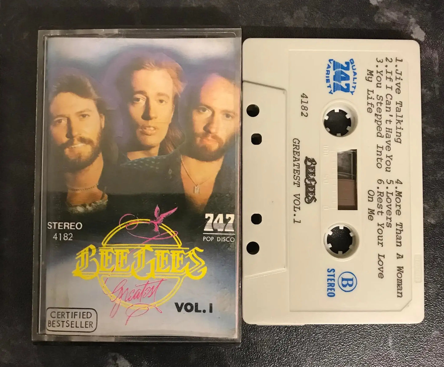 Bee Gees, Greatest Album, Vol 1, 747 BOOTLEG, 4182, Vintage Cassette Magretro