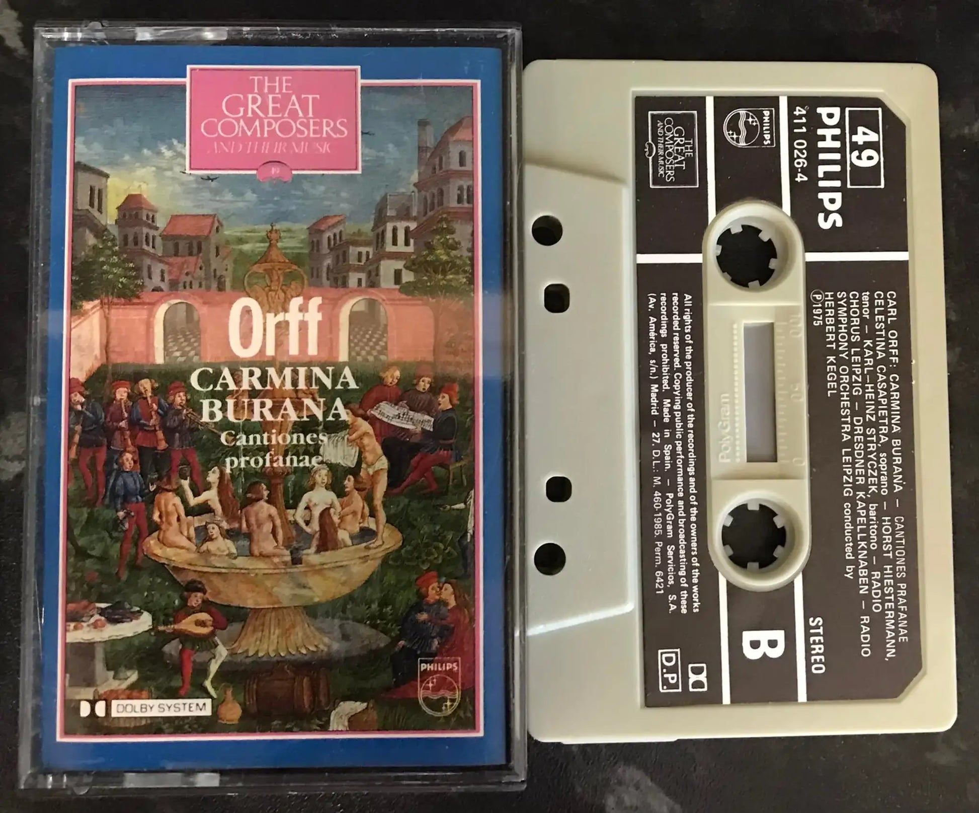 Carl Orff, Carmina Burana, Cantiones Profanae,411 026-4,Philips,Vintage Cassette Magretro