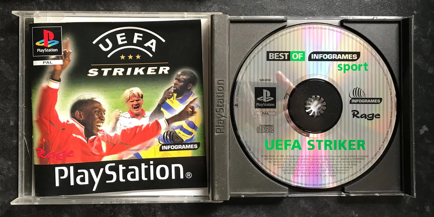 UEFA Striker, PS1 Playstation One Game Boxed (PAL UK) Magretro