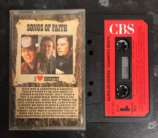 Songs of Faith, I Love (Heart) Country Album, cbs 451005 4, Vintage Cassette Magretro