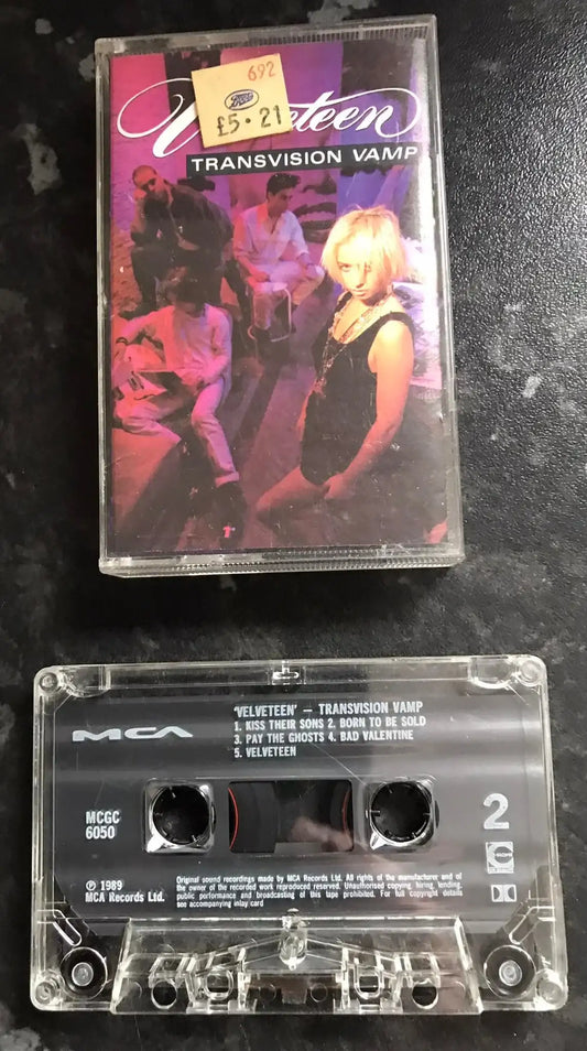 Transvision Vamp, Velveteen Album, MCA Records, MCGC 6050, Vintage Cassette Magretro