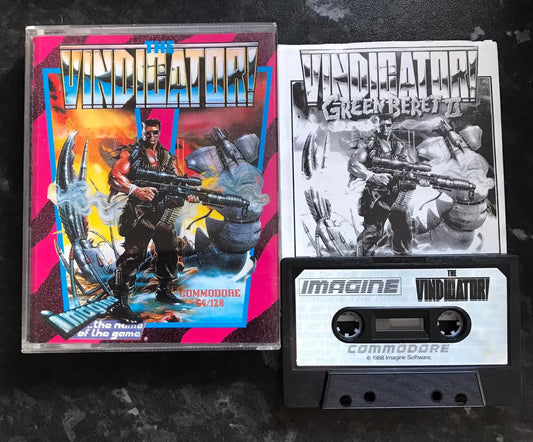 The Vindicator!, C64 game by Imagine Software, Green Beret II, RARE, WORKING Magretro