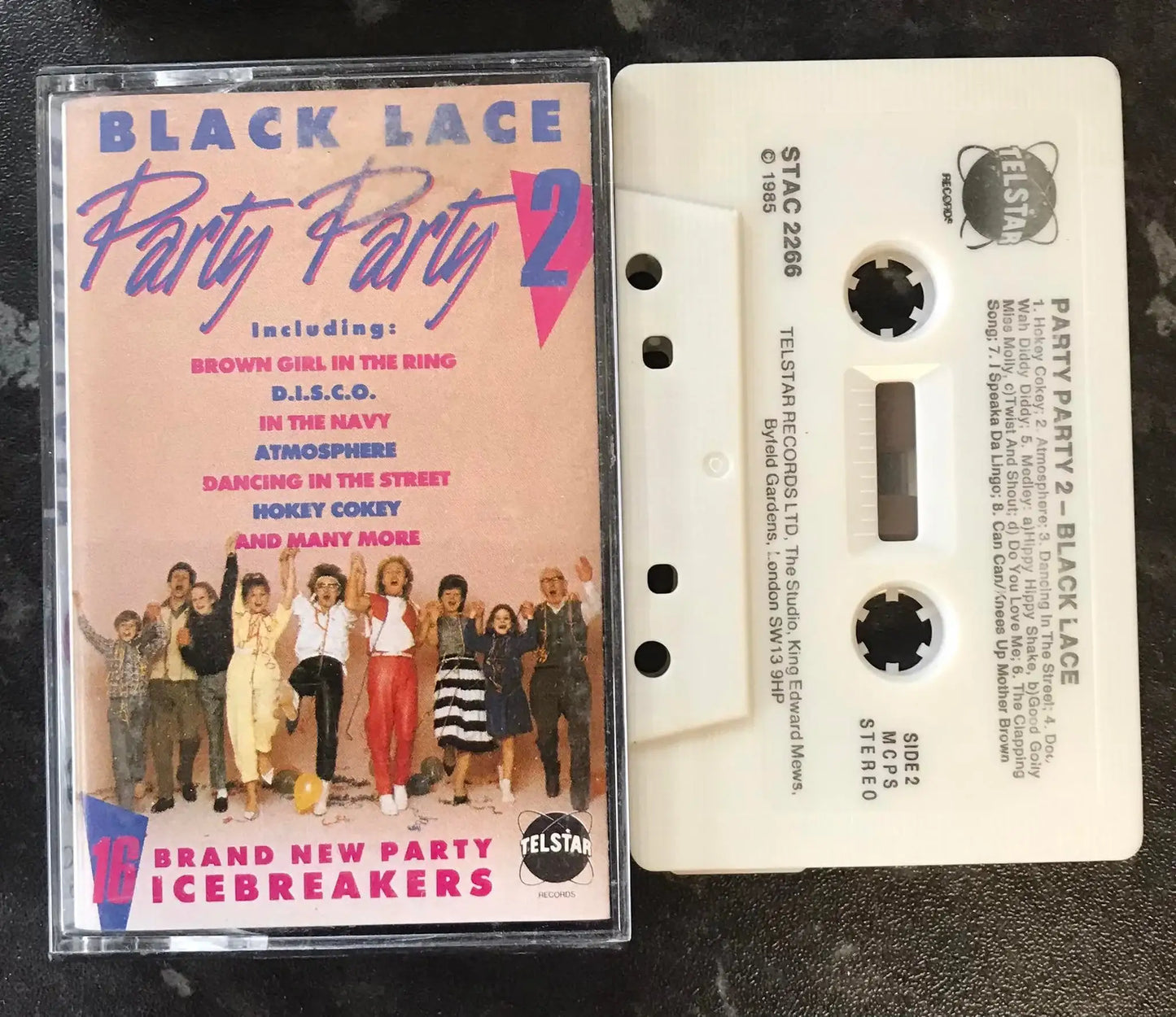 Black Lace, Party Party 2 Album, TELSTAR, STAC 2266, Vintage Cassette Magretro
