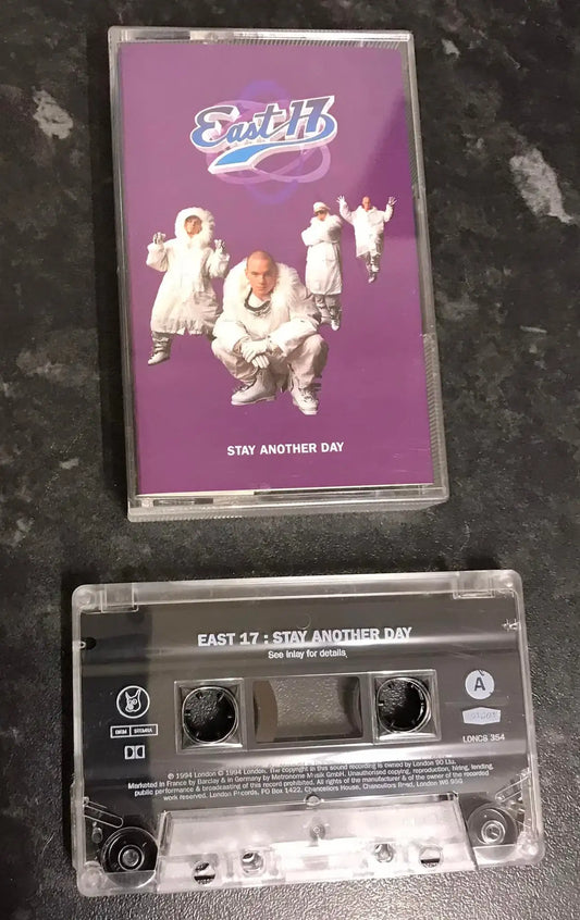 East 17, Stay Another Day Single, London Records, LONCS 354, Vintage Cassette Magretro