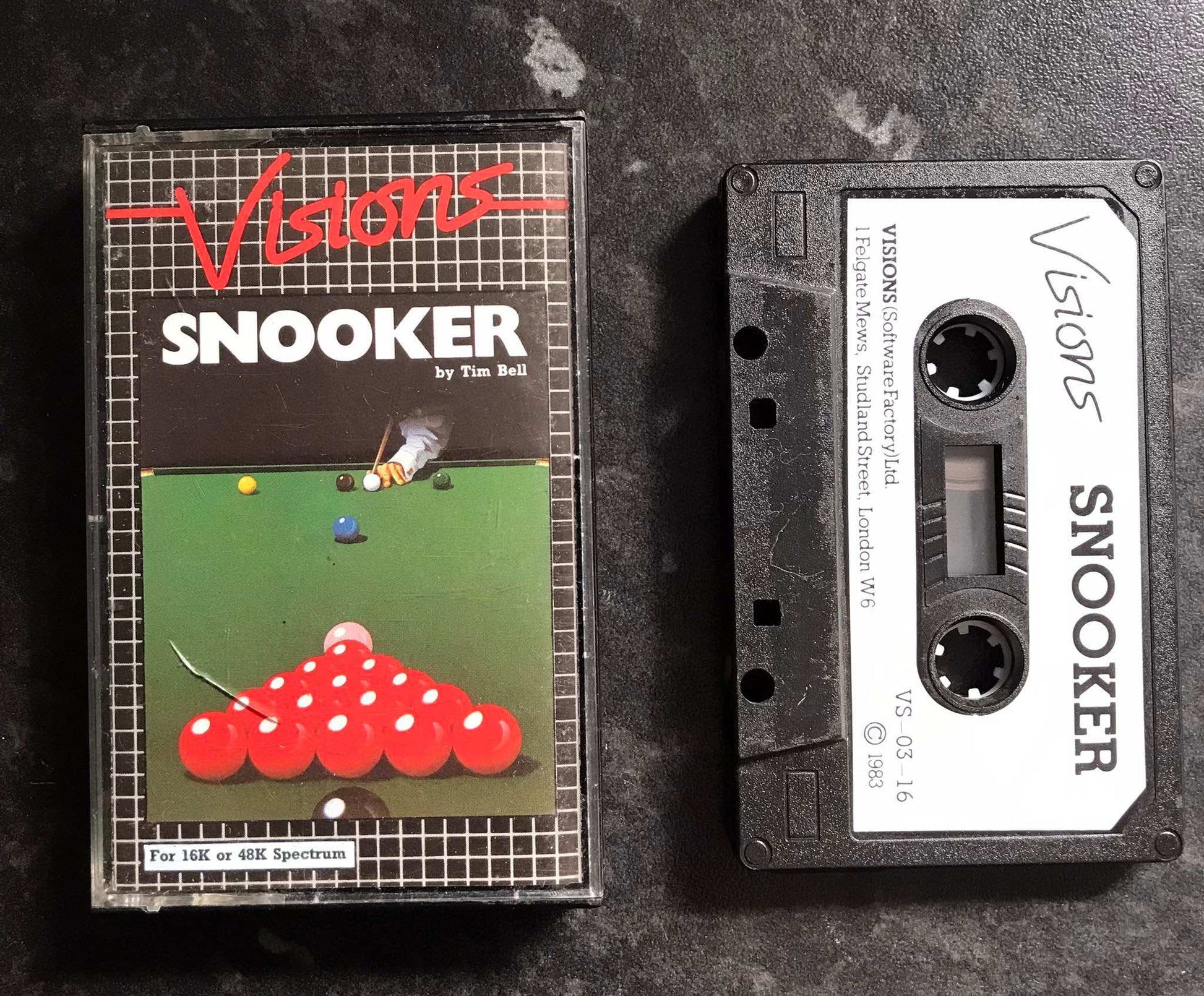 Snooker 16k, ZX Spectrum, by Visions, Working Magretro