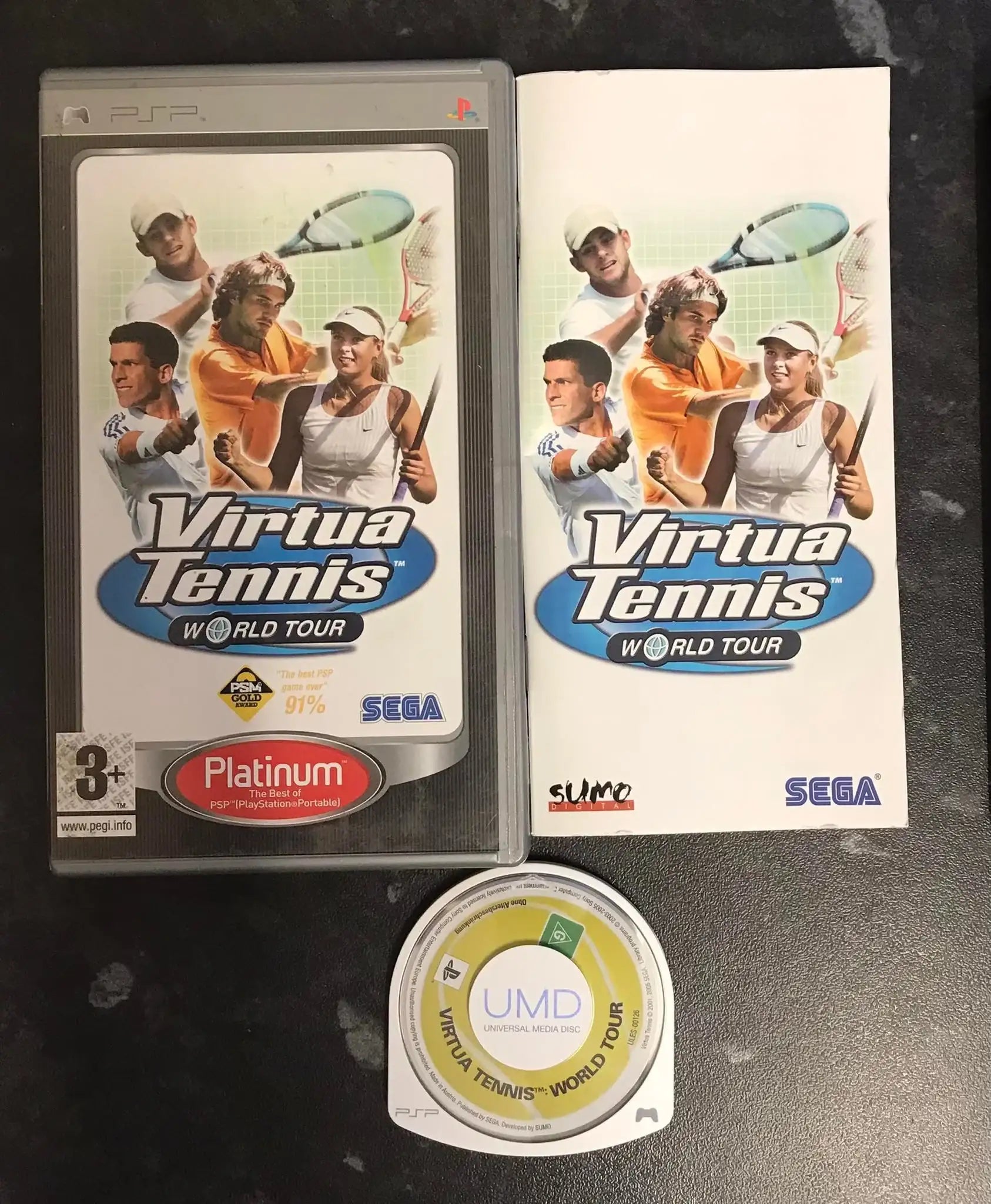 Virtua Tennis World Tour Platinum, PSP Game Boxed Magretro