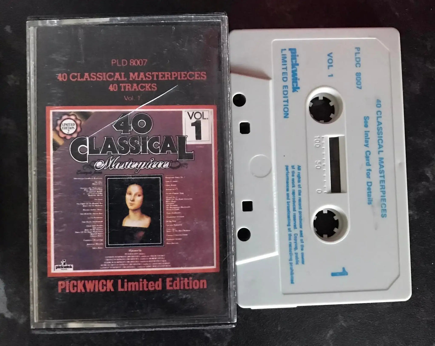 40 Classical Masterpieces, Volume 1, Pickwick, PLDC 8007, Vintage Cassette Magretro