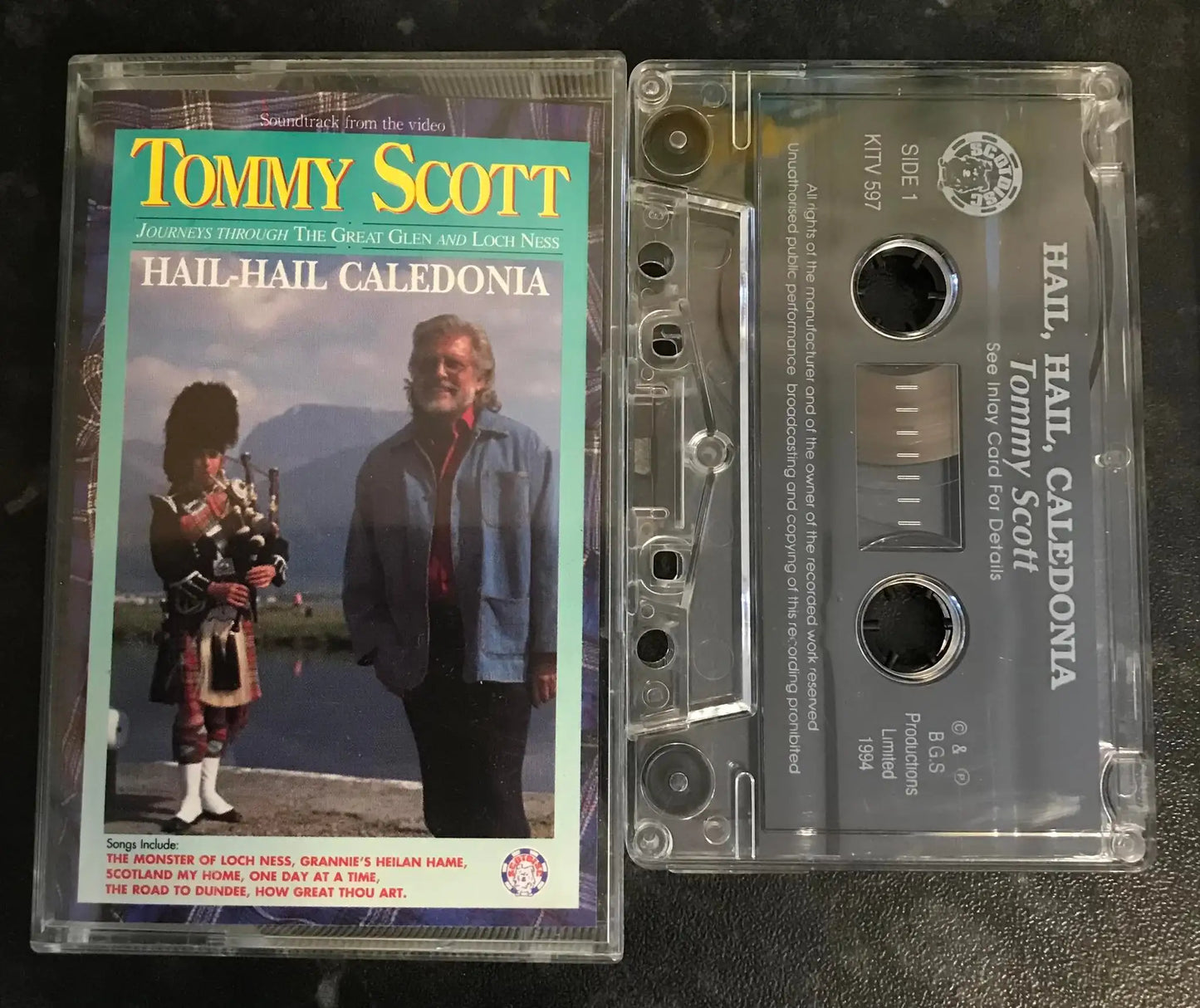 Tommy Scott, Hail Hail Caledonia Album, Scot Disc, kitv 597, Vintage Cassette Magretro