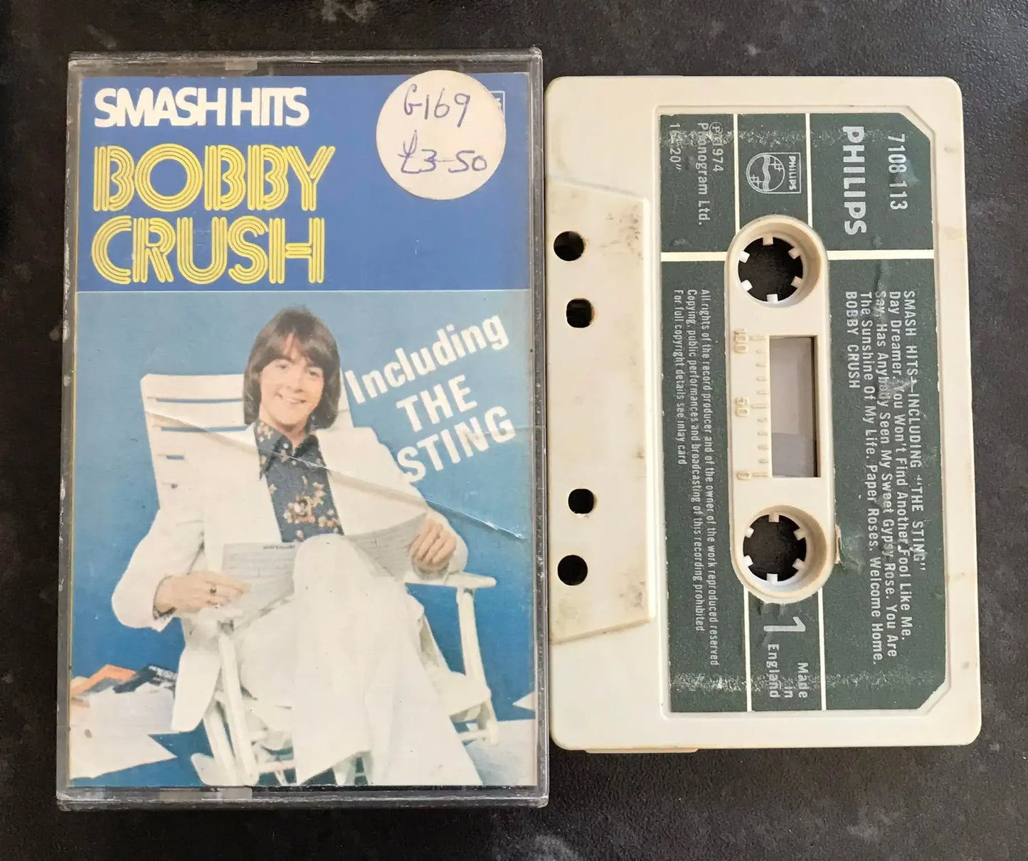 Bobby Crush Smash Hits Album, Including The Sting, 7108 113, Vintage Cassette Magretro