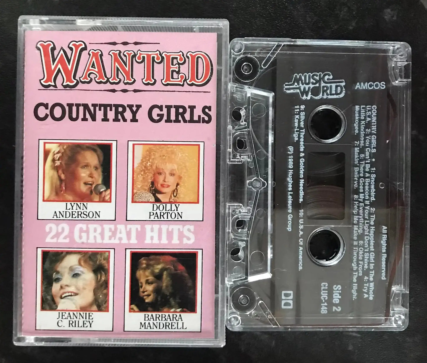 Wanted, Country Girls, 22 Great hits, Music World, CLUC-148, Vintage Cassette Magretro