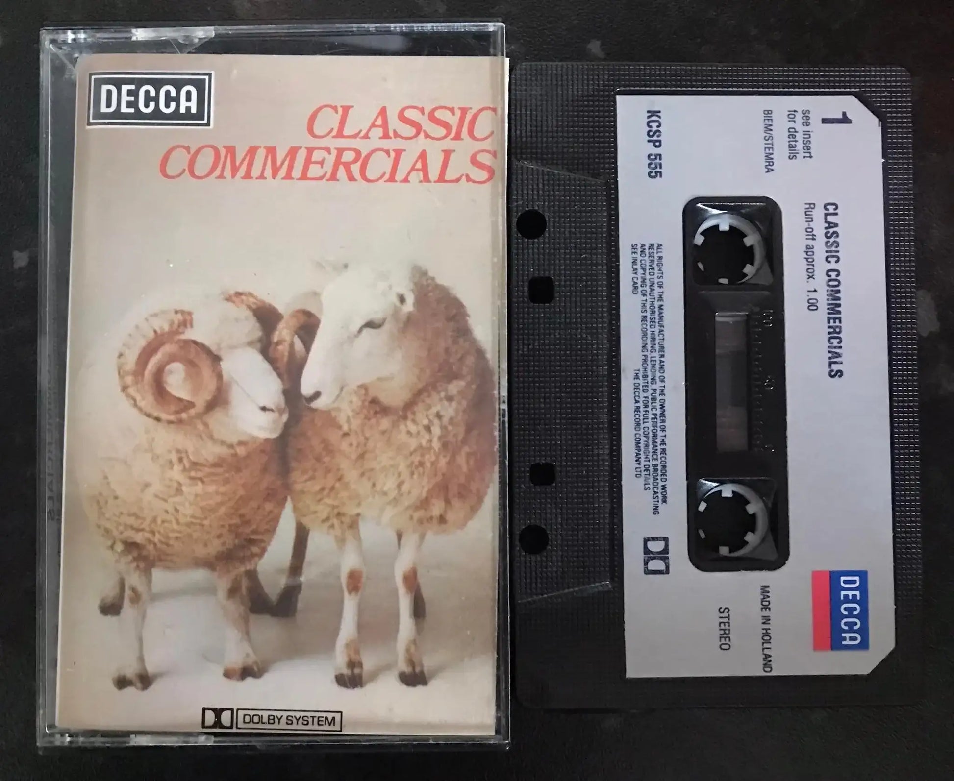 Classic Commercials Album, Decca, kcsp 555, Vintage Cassette Magretro