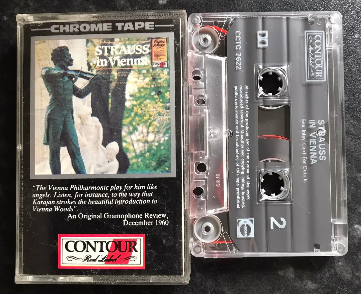 Strauss in Vienna Album, chrome tape, Contour Red Label,CCTC 7622, Karajan Magretro