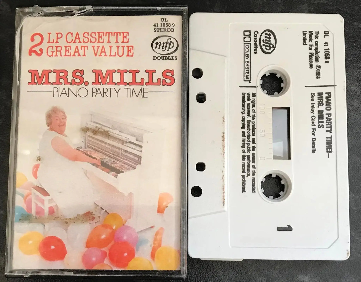 Piano Party Time Album, Mrs. Mills, 2LP, Music For Pleasure, 41 1058 9 Magretro