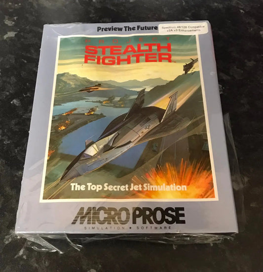 Project Stealth Fighter (factory sealed), ZX Spectrum, by Microprose Magretro