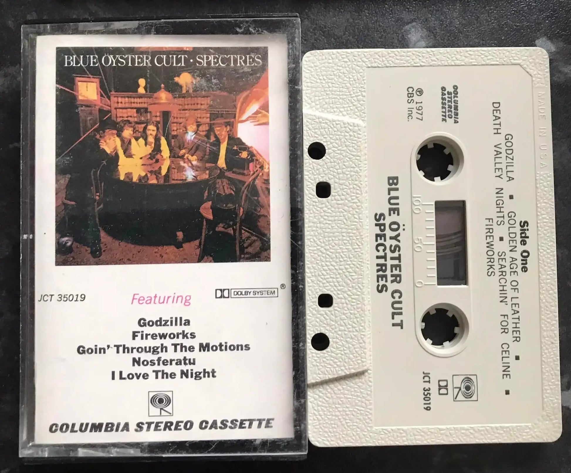 Blue Oyster Cult, Spectres Album, COLUMBIA, JCT 35019, Vintage Cassette Magretro