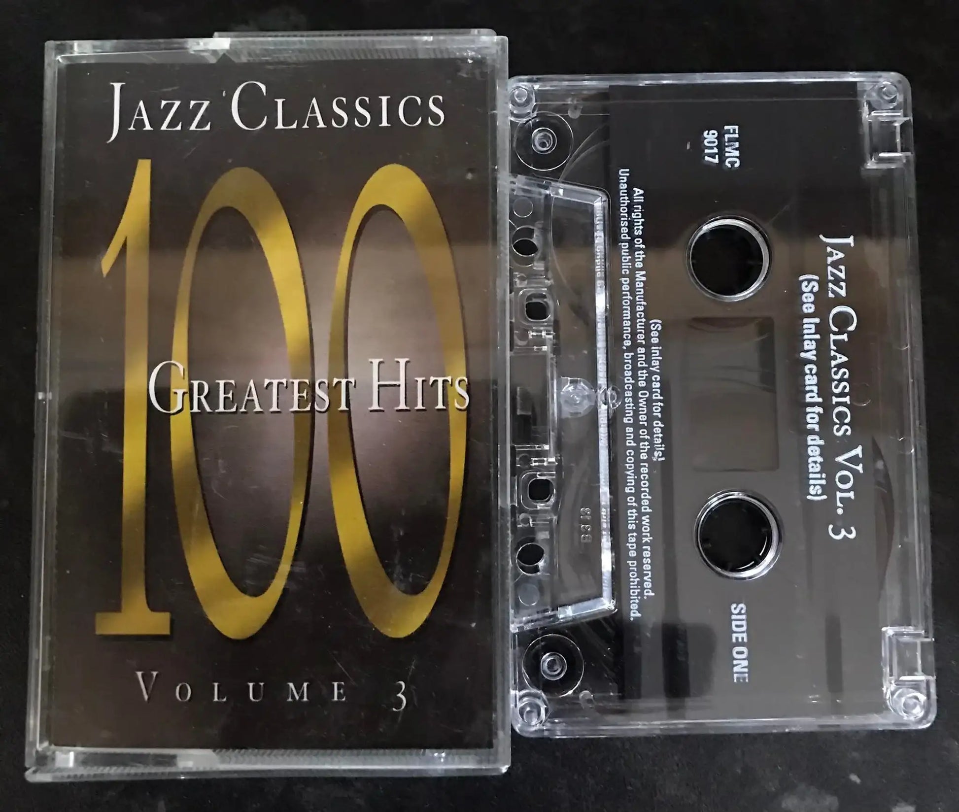Jazz Classics, 100 Greatest Hits, Volume 3, mcps, flmc 9017, Vintage Cassette Magretro