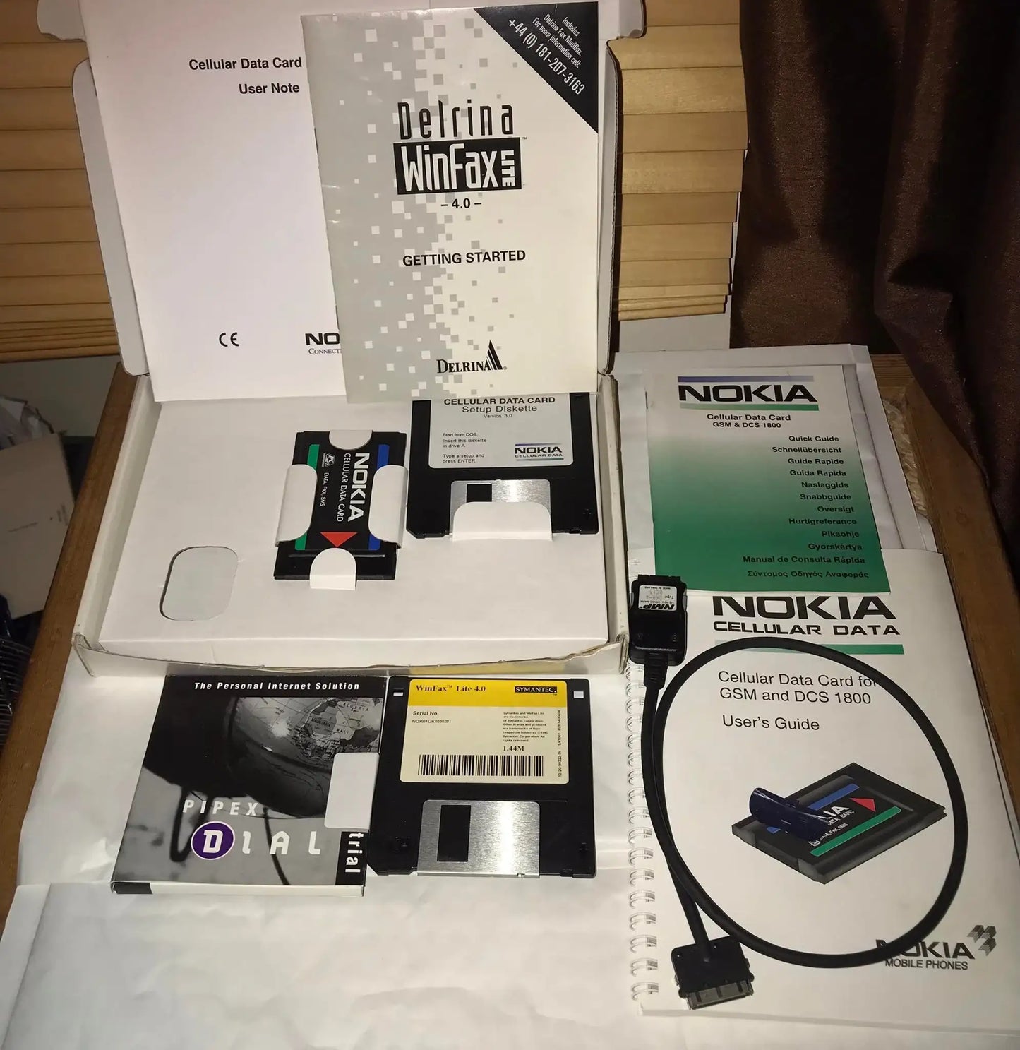 Nokia DTP-2, Cellular Data Card, PC Card and Cable DLM-1 for 2110 Magretro