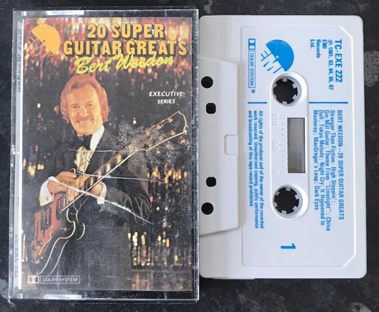 Bert Weedon, 20 Super Guitar Greats Album, TC-EXE 222, EMI, Vintage Cassette Magretro