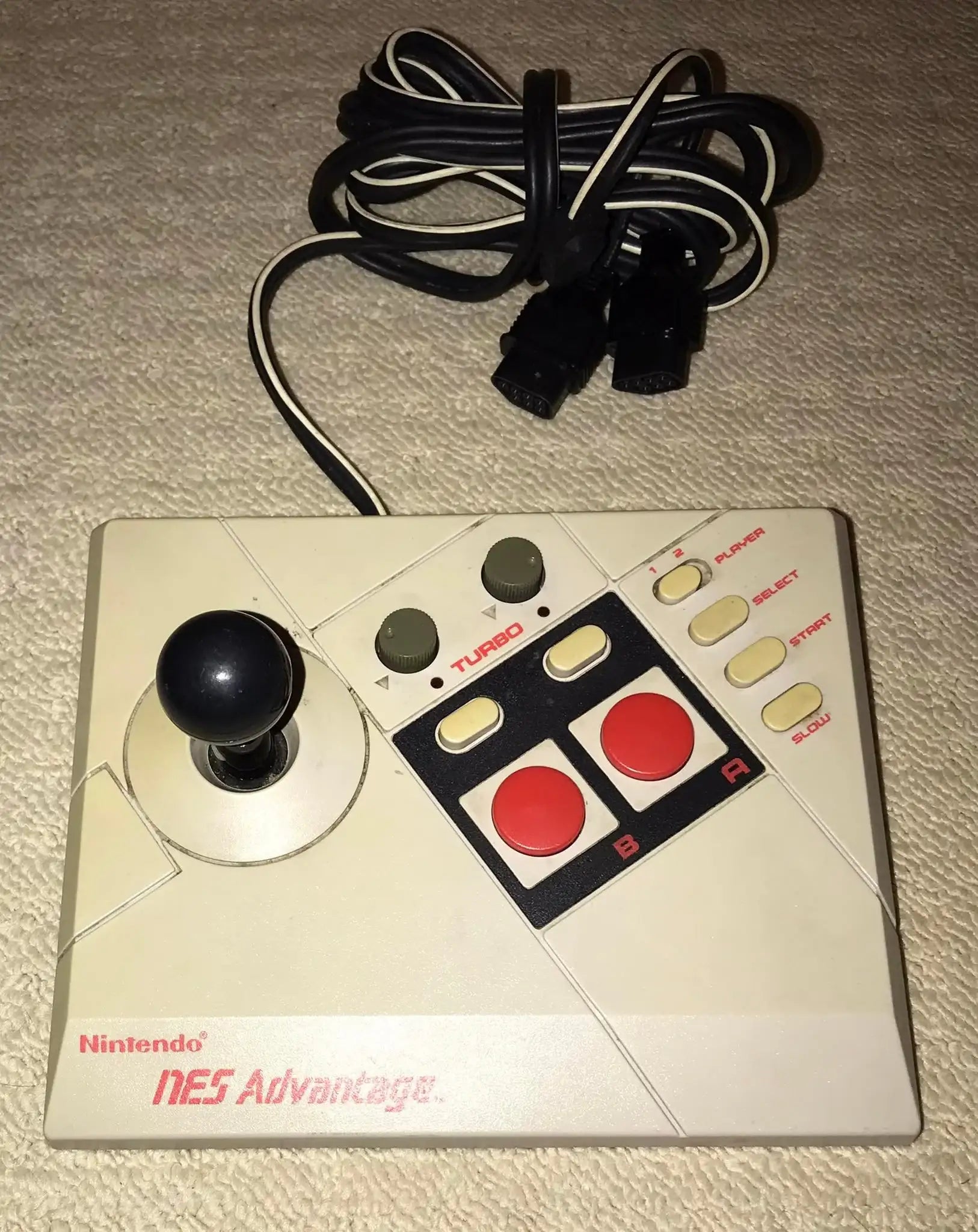 Original Nintendo NES Advantage Joystick Joypad Controller, Vintage Magretro