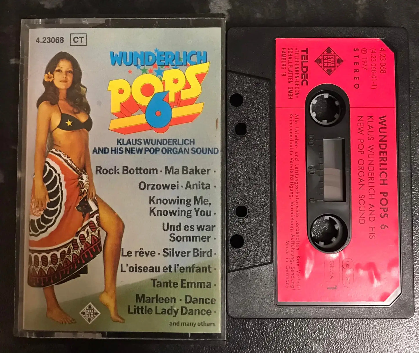 Wunderlich Pops 6 Album, Telefunken, 4.23068, Vintage Cassette Magretro