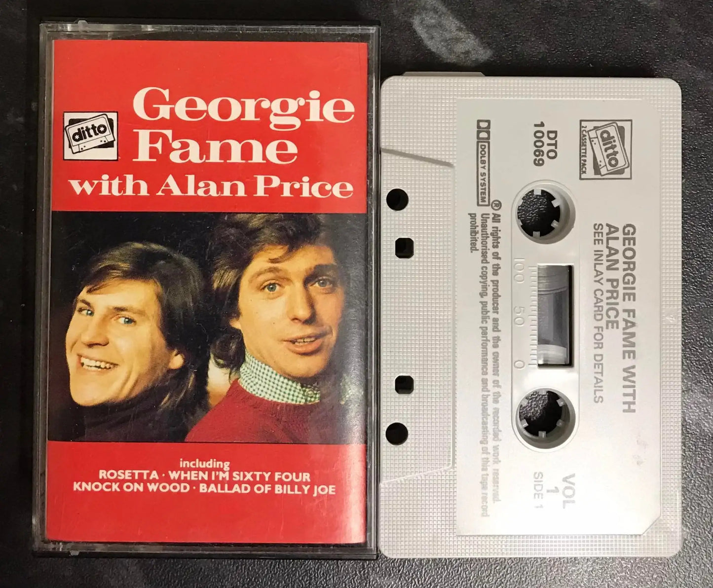 Georgie Fame with Alan Price Album, Cassette ONE, DTO 10069A, Vintage Cassette Magretro