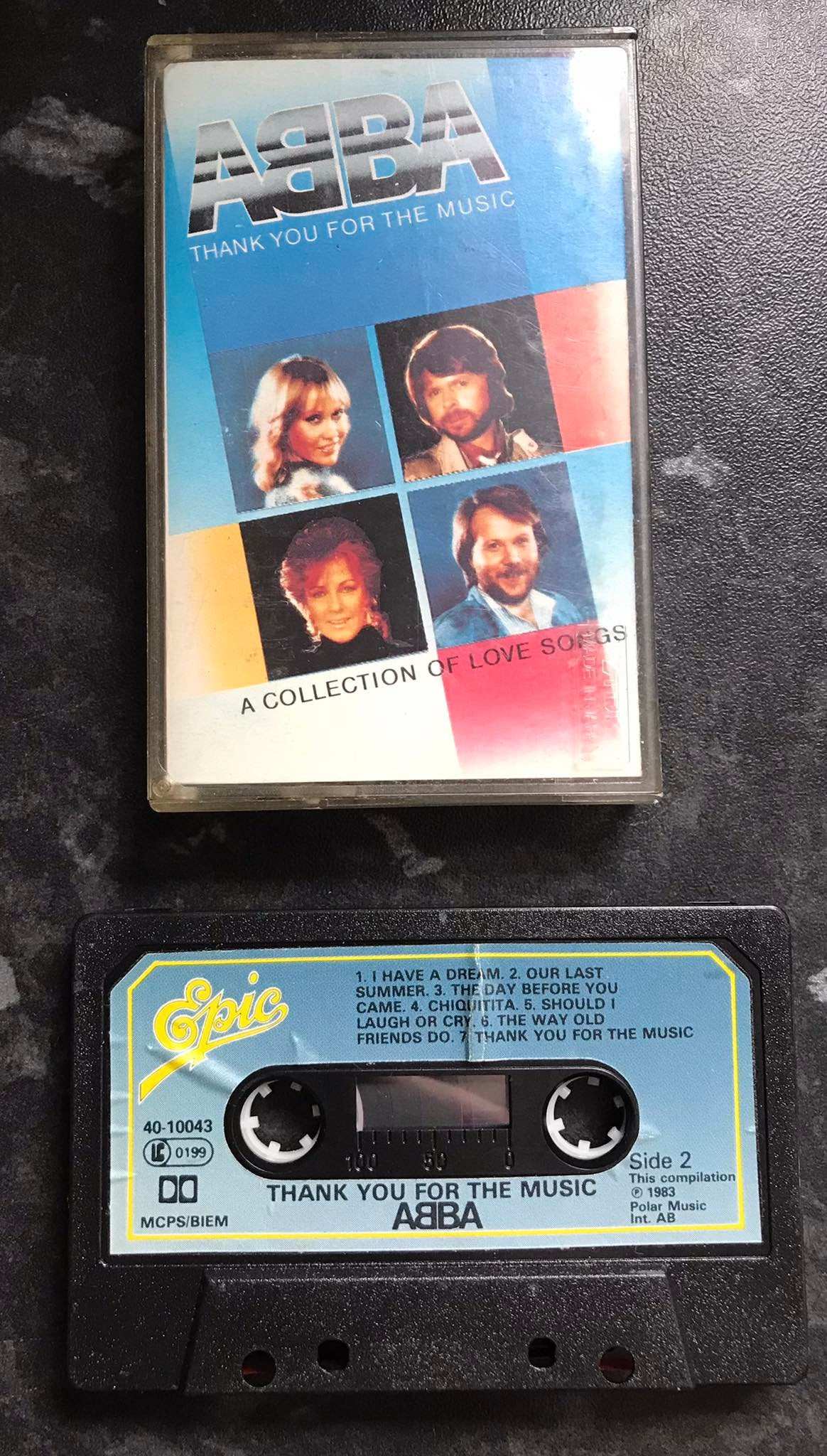 ABBA, Thank You For The Music Album, EPIC MUSIC, 40-10043, Vintage Cassette Magretro