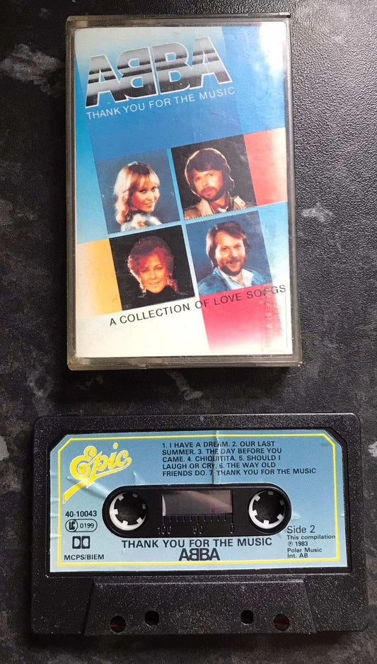 ABBA, Thank You For The Music Album, EPIC MUSIC, 40-10043, Vintage Cassette Magretro