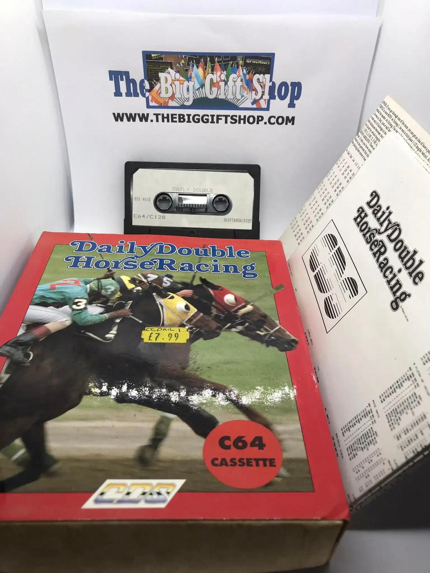 Daily Double Horse Racing, C64, Released by Cds Software (RARE), WORKING Magretro