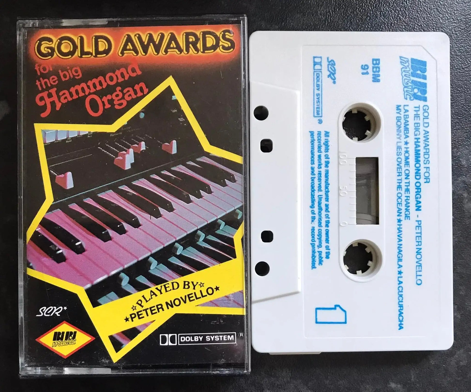 Gold Awards for the Big Hammond Organ, Peter Novello, BBM 91, Vintage Cassette Magretro