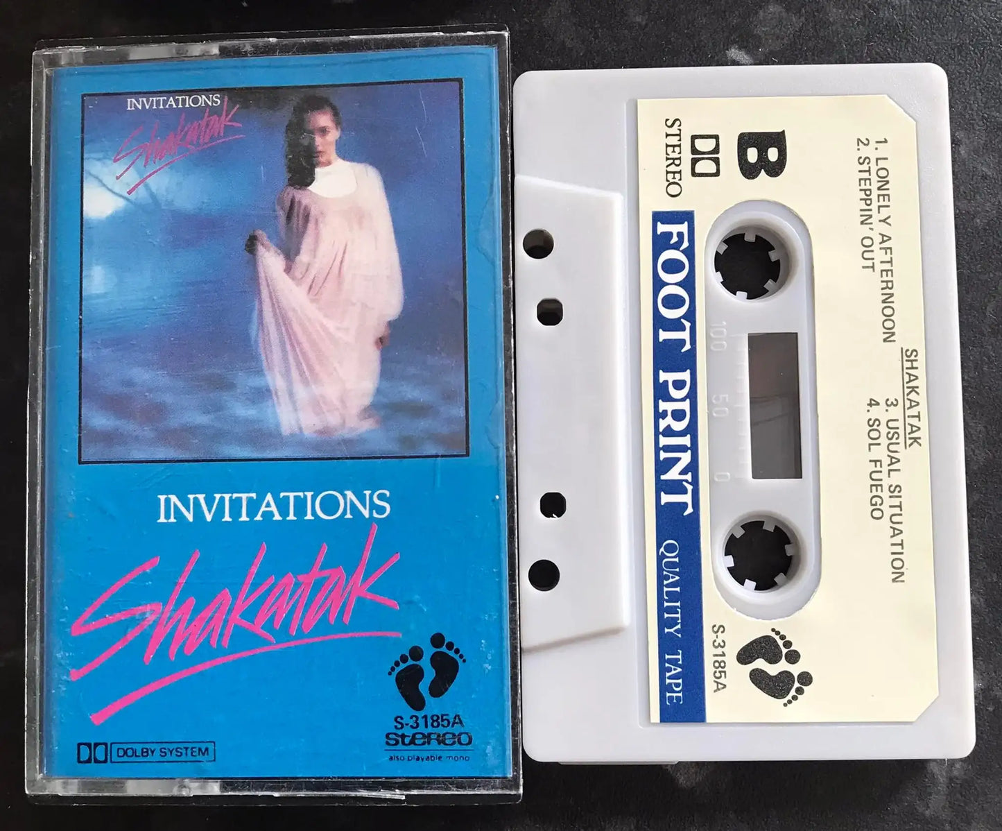 Shakatak, Invitations Album, Bootleg Footprint Label, S-3185A, Cassette Magretro