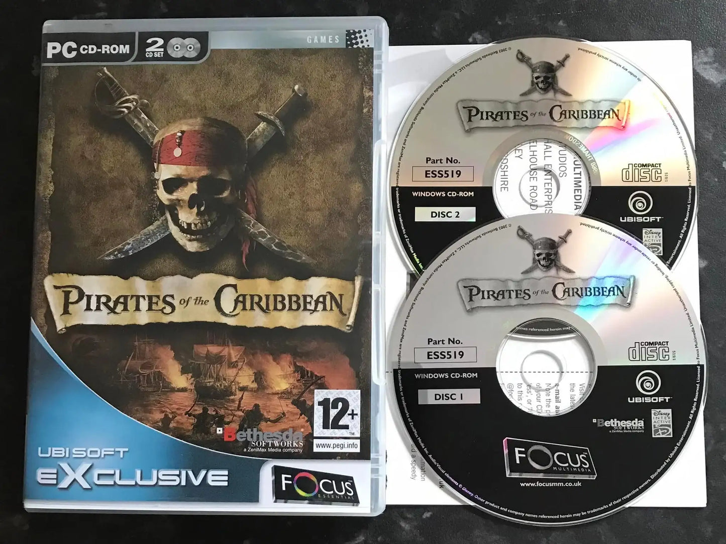 Pirates of the Caribbean, Focus Label, UK, Pal, PC Game Magretro