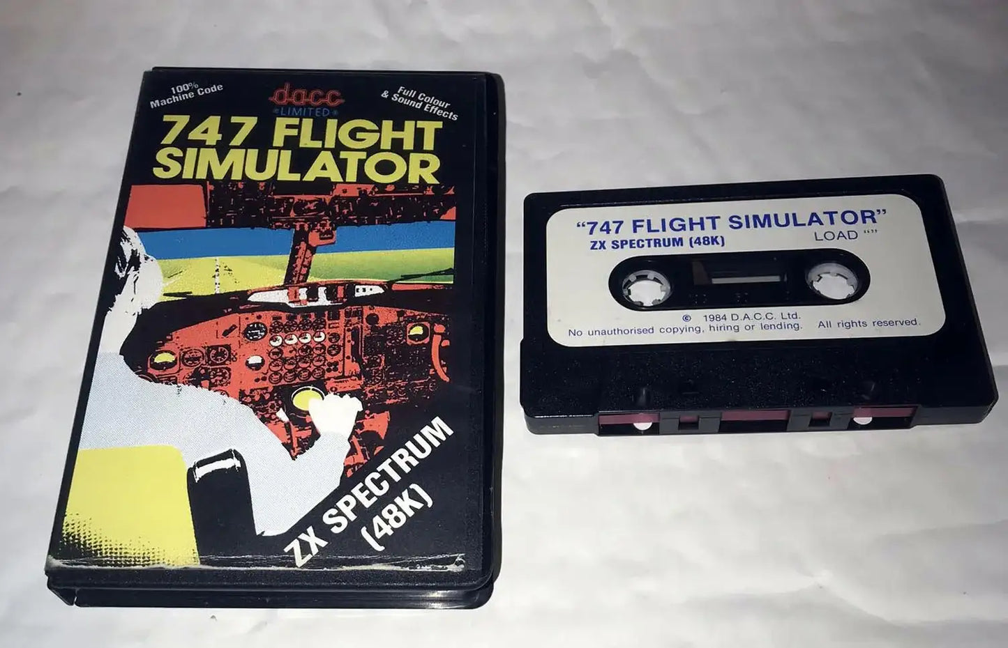 747 Flight Simulator, ZX Spectrum by DACC, Working Magretro