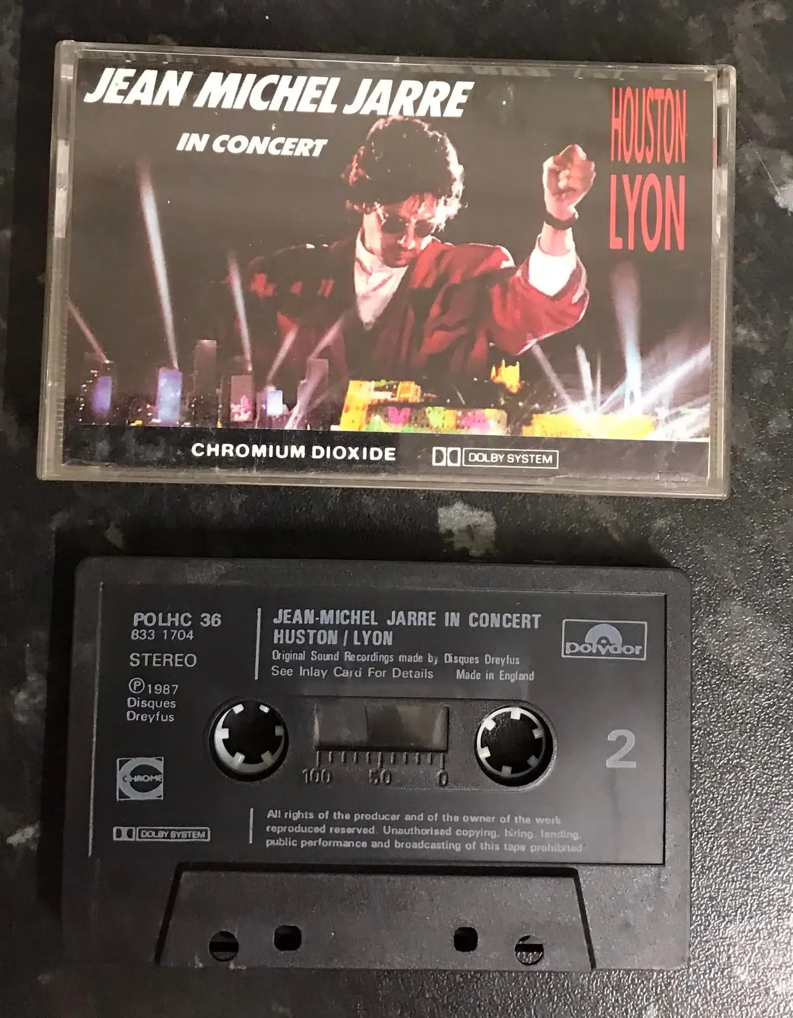 Jean Michel Jarre In Concert, Houston, Lyon, Polydor Label, POLHC 36 Magretro