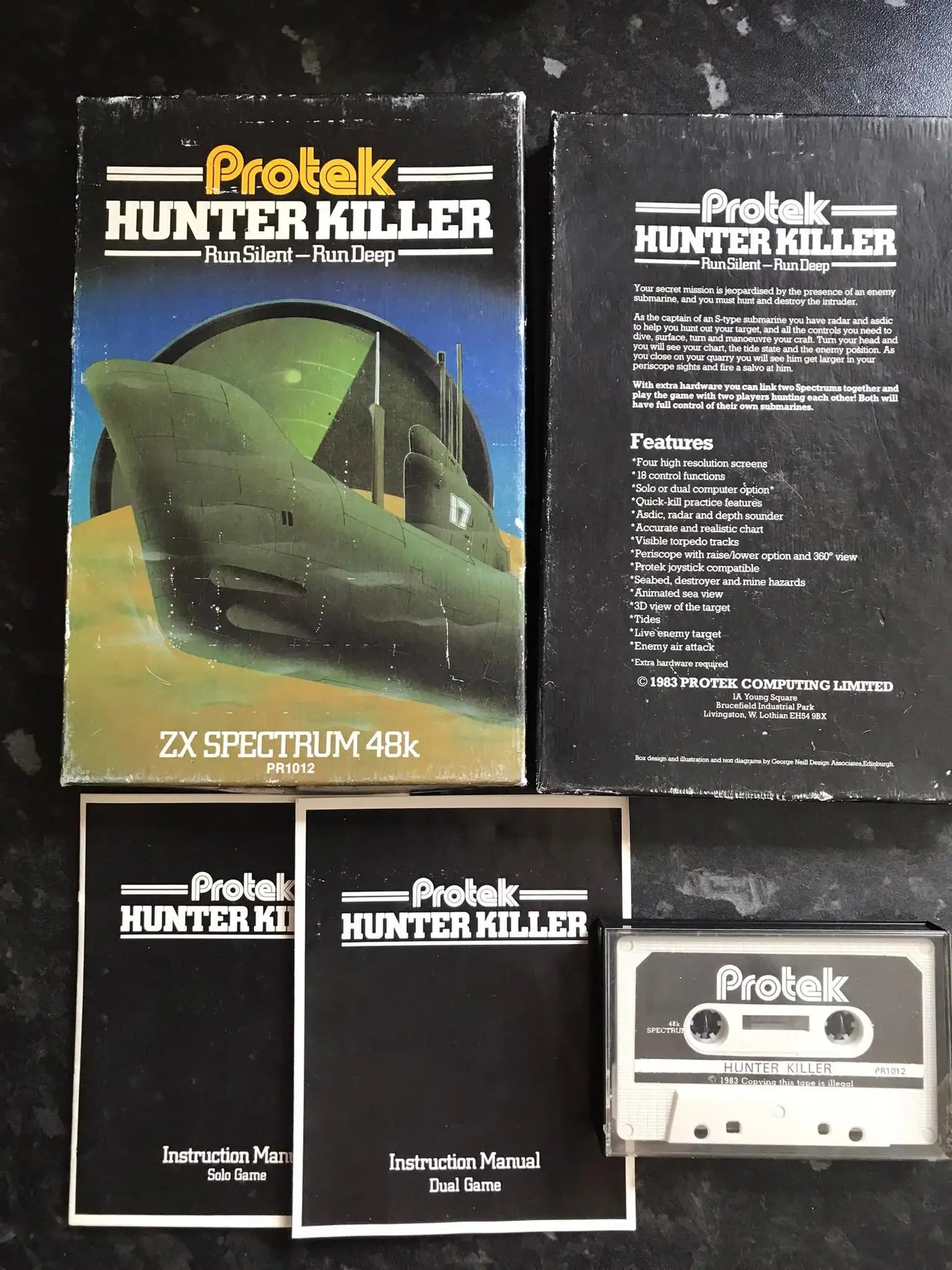 Hunter Killer Big Box, ZX Spectrum by Protek Magretro