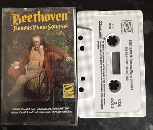 Beethoven, Famous Piano Sonatas, vol 2, DITTO, DTO 10183, Vintage Cassette Magretro